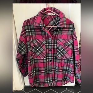 Plaid pink vest